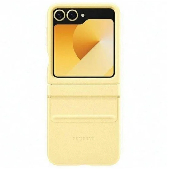 Cover Samsung Z Flip 6 Leather Case - Yellow